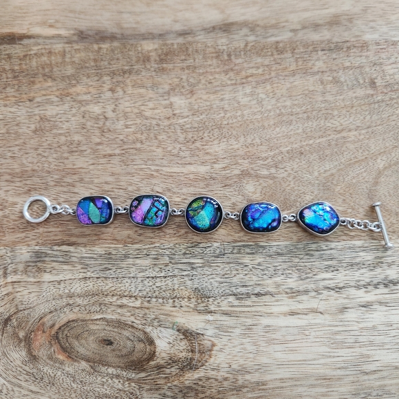 Vibrant Dichroic Glass Bracelet - Picture 8 of 11